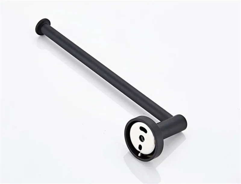 Tuqiu 25cm Towel Bar Wall Mounted Towel Rack Bathroom Brass and Stainless Steel Towel Hanger Rail Matte Black Towel Holder