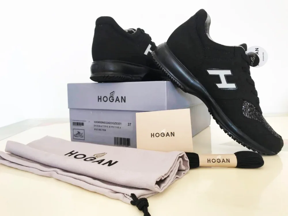 Hogan/; роскошная дизайнерская обувь для женщин; зимние кроссовки на плоской подошве со шнуровкой; женские кроссовки на платформе; черные кроссовки с дышащей сеткой