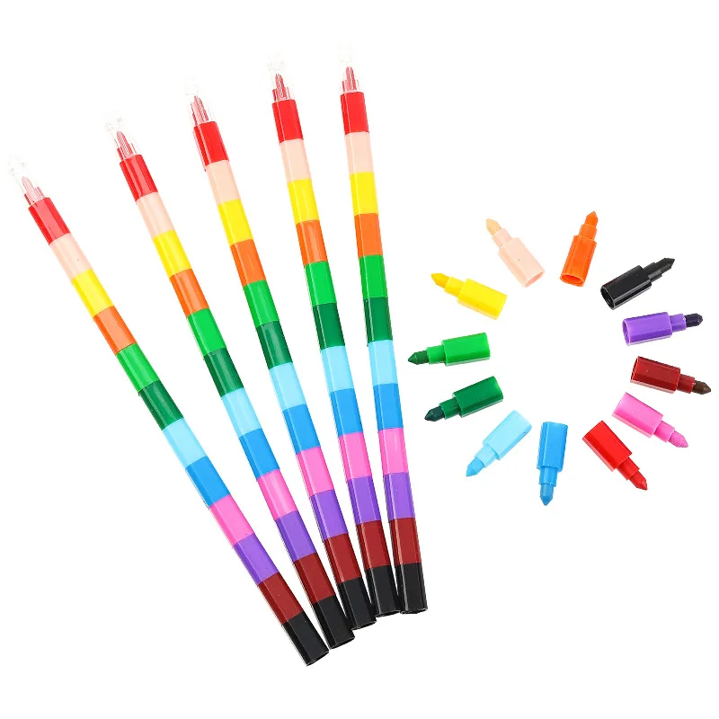 colorido criativo, caneta graffiti, pintura, desenho, papelaria bonito, DIY, 6pcs, 12 cores
