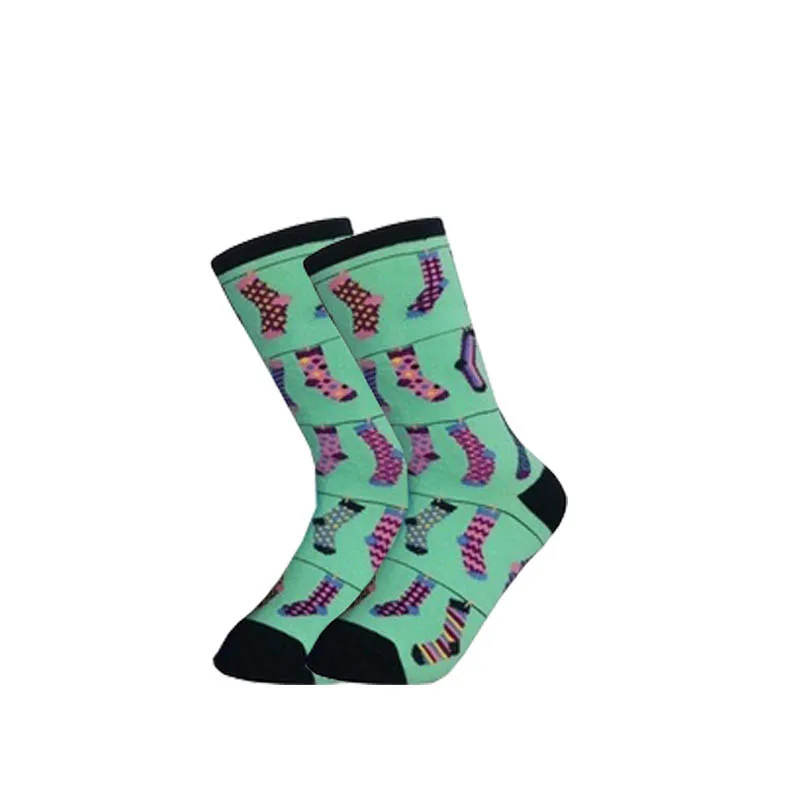 Женские носки, японские хлопковые цветные Мультяшные милые забавные счастье кавай, пицца, попкорн, чужеродные носки для девочек, рождественский подарок - Цвет: 37