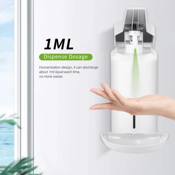 

1000ml Wall-Mounted Soap Dispenser Elbow Pressure Soap Pump Stand Soap Container Dripping Spraying Dual-use For Kitchen Bathroom