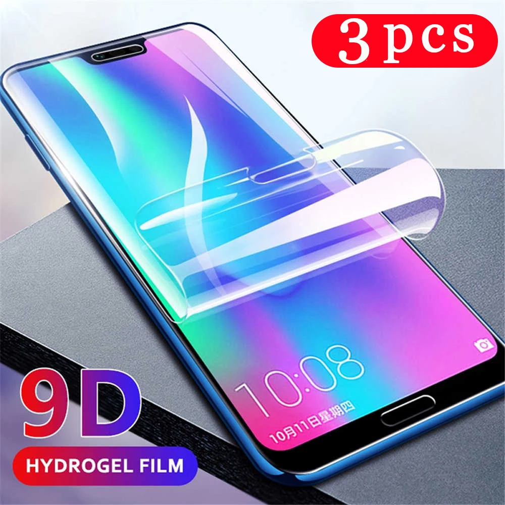 3Pcs 9D soft full cover hydrogel film for huawei honor 8 8C 8S 8A pro 8X max phone screen protector Not Glass protective HD | Мобильные
