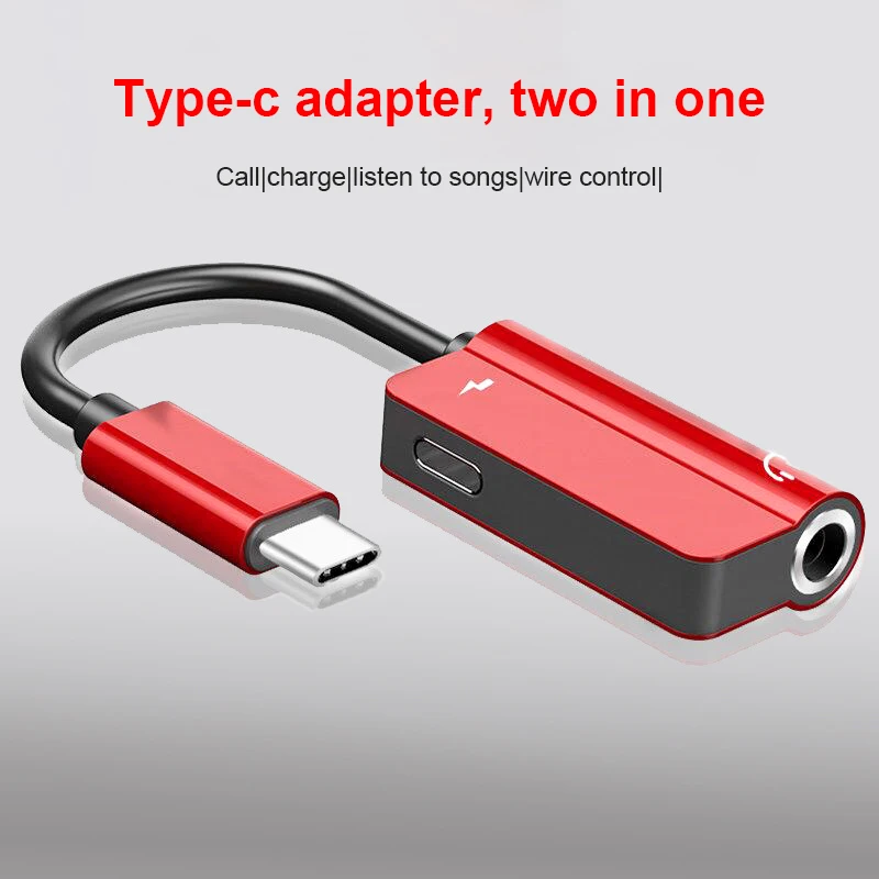 Адаптер 2 в 1 с USB C на 3 5 мм AUX для наушников типа аудиокабель зарядное устройство