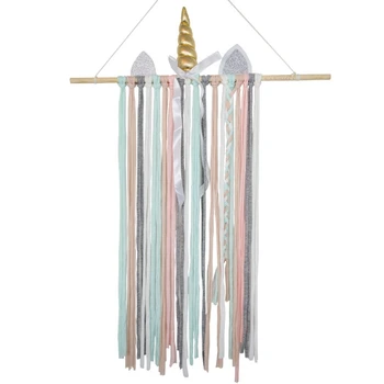 

Large Rainbow Hair Bows Holder Wide Hair Clips Hairpins Storage Belt Boutique Barrettes Organizer For Girls Hair Accessories