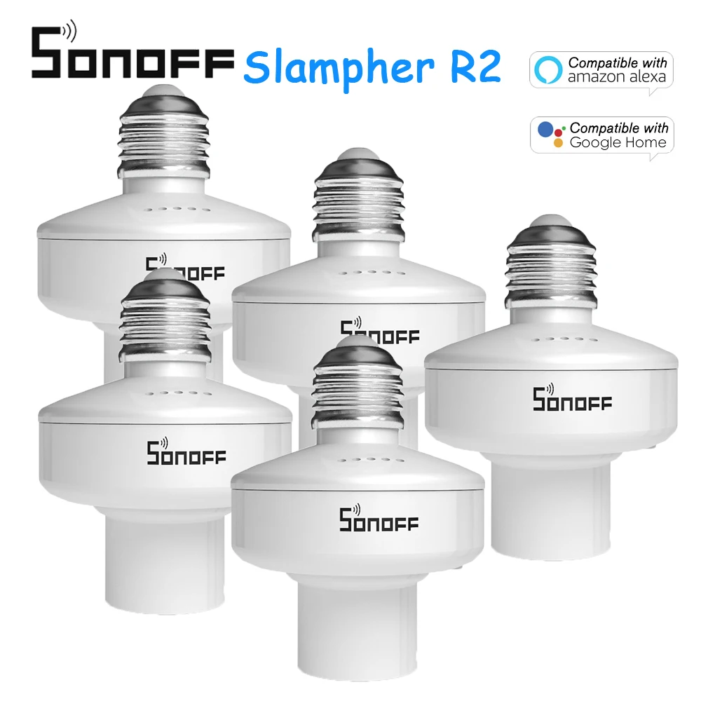 Смарт светильник SONOFF Slampher R2 ITEAD WiFi держатель лампы 433 МГц RF E27 беспроводной для Amazon
