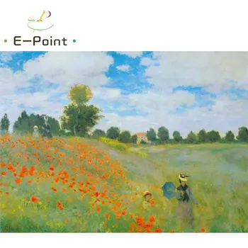 

E-Point Monet Landscape Oil Painting Print on Cotton Canvas Painting Abstract Christmas Decorations for Home YG1422