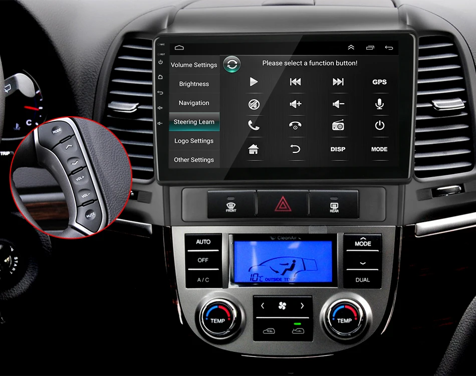Cheap Jansite Android car radio for Hyundai Santa Fe 2006 2007 2008 2009 2010 2011 2012 Multimedia player 4G WIFI Mirror link FM AM 16