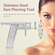 Orelhas de aço inoxidável piercing ferramenta kit profissional indolor orelha nariz piercing máquina umbigo corpo ferramenta kit conjuntos ferramentas