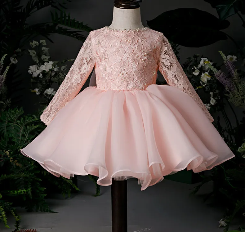 Cute Girl Infant Party Dress For 1 Year Baby Girl Birthday Frock