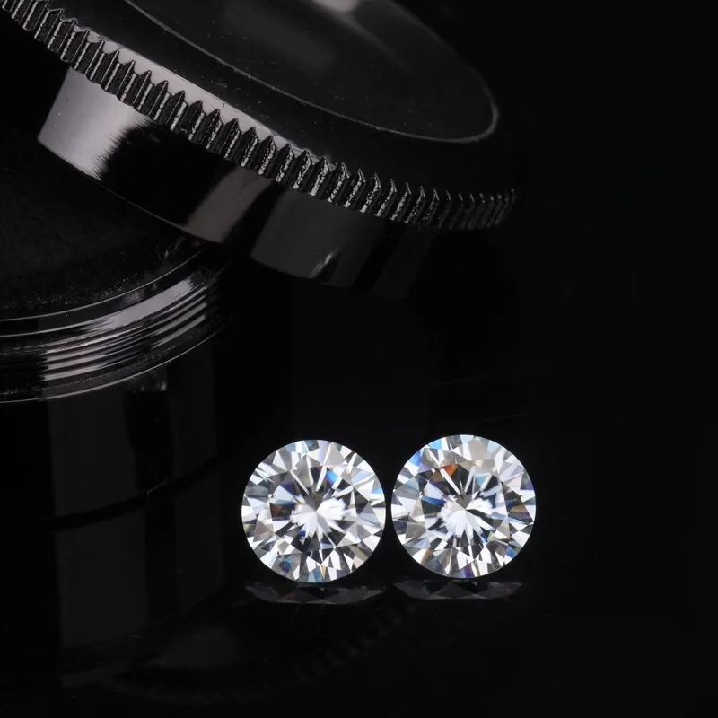 

Sales Round Brilliant Cut 3.0~10mm D Color Lab Created Moissanites For Engagement Rings
