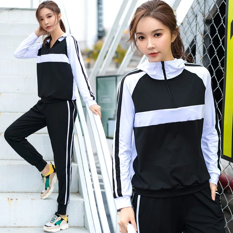 

Gym Sports WOMEN'S Suit Loose-Fit Slimming Quick-Dry Two-Piece Set Large Size Korean-style Yoga Clothes Women's Fashion
