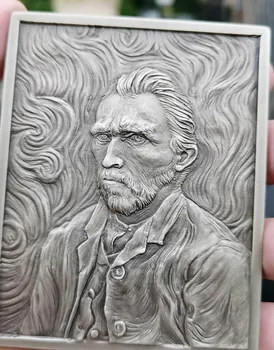 

Van Gogh Star Moon Night White Bronzewhite bronze medal 100*80mm