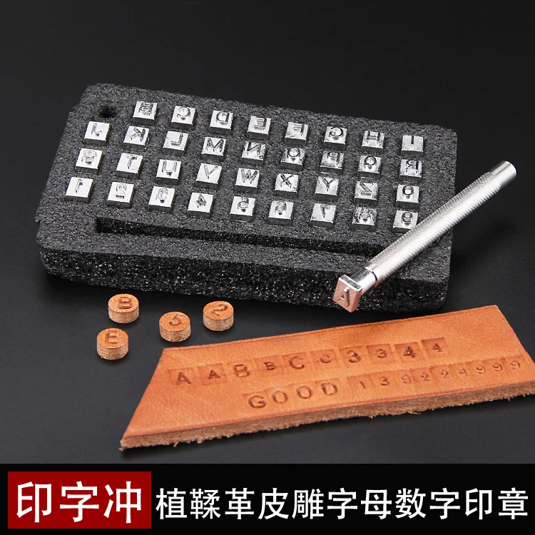 

36pcs Art Digital Printing Punch English Letters Punching 36 Stamp Handmade Leather Carving Leather Printing Tool Mould