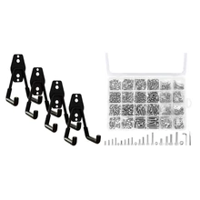 

1Set M2 M2.5 M3 M4 304 Stainless Steel Hexagon Head Cap Machine Screw & 4X Garage Hooks,Garage Storage Hooks