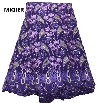 

MIQIER 2020 High Quality 100% Cotton African Lace Fabric nigerian Guipure Wedding Party Dress French Tulle lace Dress