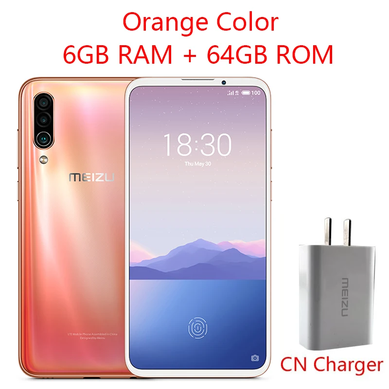 Meizu 16XS, глобальная прошивка, 6 ГБ, 64 ГБ, 16 XS, Смартфон Snapdragon 675, 6,2 дюймов, 48 МП, тройная камера AI, фронтальная 16 Мп, 4000 мАч - Цвет: CN Orange 6G 64G
