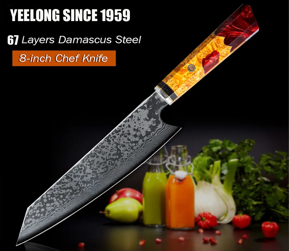 

Damascus Cook Knife Stainless Steel Kitchen Knife Sande Knife Sharp Meat Cleaver Steak Knife Cooking Tools Kitchen Tools