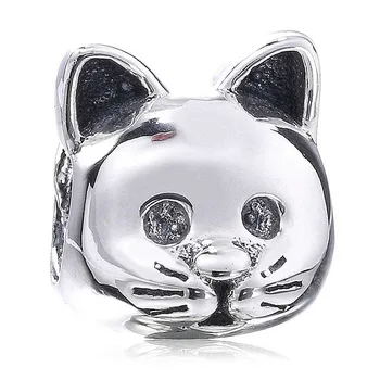 

Authentic 925 Sterling Silver Animal Bead Charm European Silver Cat Beads Fit Women Pandora Bracelet Bangle Diy Jewelry