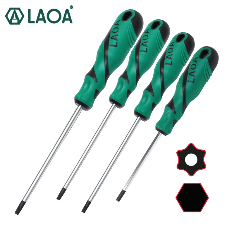 

LAOA Hexagon Socket Screwdriver Set Middle Hole Plum Blossom Screwdriver S2 Bit Torx