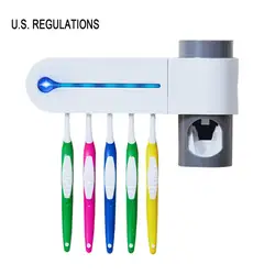 Домашняя Зубная Щетка Стерилизатор УФ Автоматический держатель для зубной пасты и щетки творческий держатель для зубной пасты и щетки