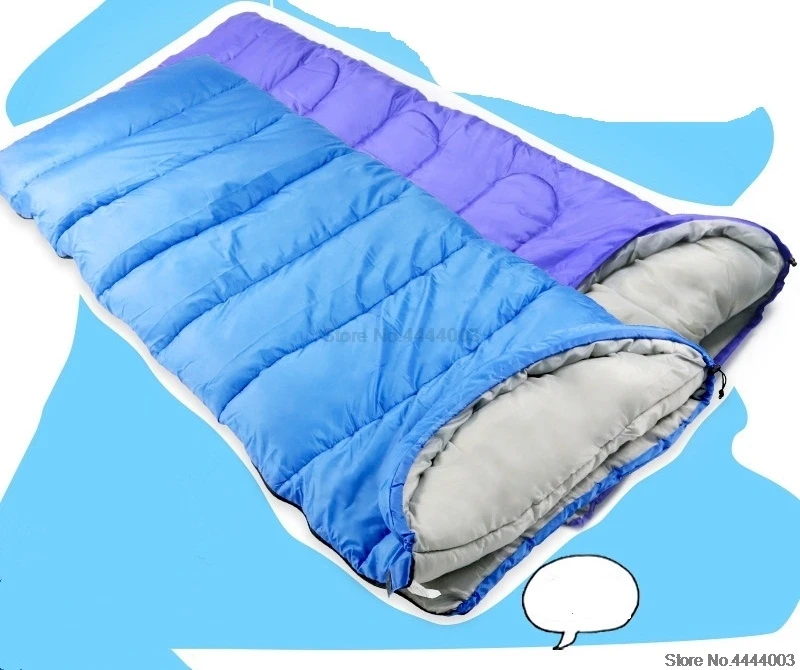 1.8kg Cotton Splicing Single Sleeping Bag Outdoor Waterproof Hiking Climbing Bag Camping Keep Warm Hooded Sleep Bag AA52017