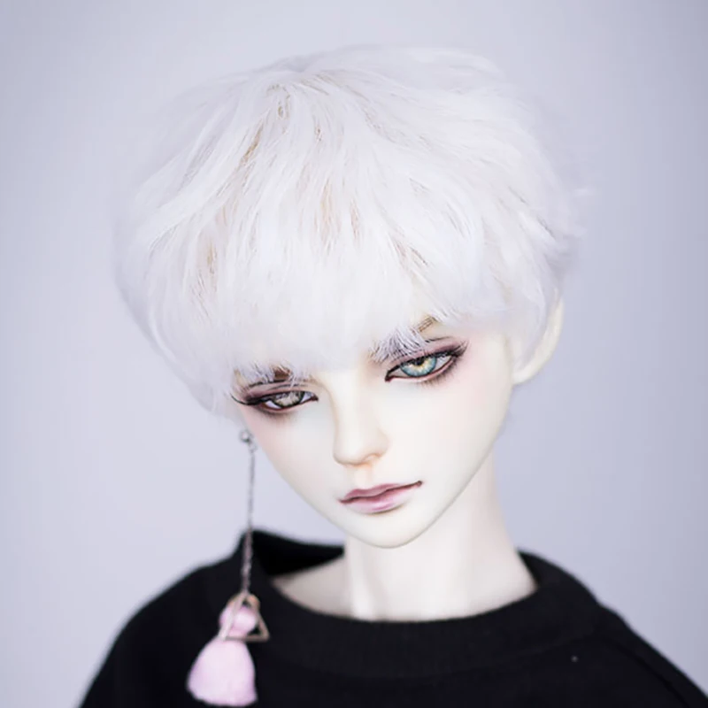 Allaosify bjd парик 1/3 1/4 1/6 высокотемпературный парик для мальчика короткие волосы кукольные парики с челкой модный тип стильные волосы BJD - Цвет: 5