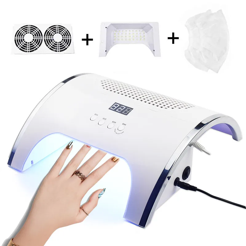 

Nail Lamp Nail Cleaner Two In One Phototherapy Machine Led Light 80W Quick Dry Nail Machine Nail Dryer Manicure Tool 2 Bags