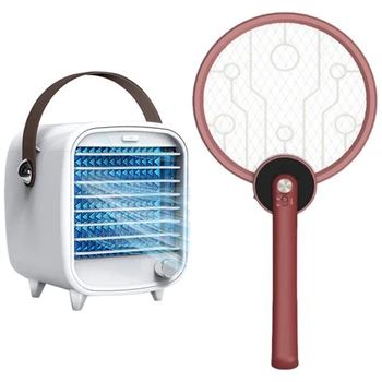 

Air Conditioner Small USB Desktop Air Cooler Fan & Foldable Rechargeable Mosquito, 1000MAh Electric Mosquito