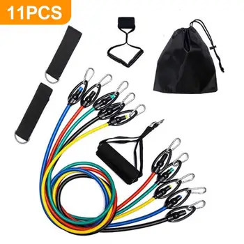 

11pcs/set Fitness Exercises Pull Rope Resistance Bands Latex Tubes Pedal Excerciser Indoor Body Training Workout Yoga Equipment