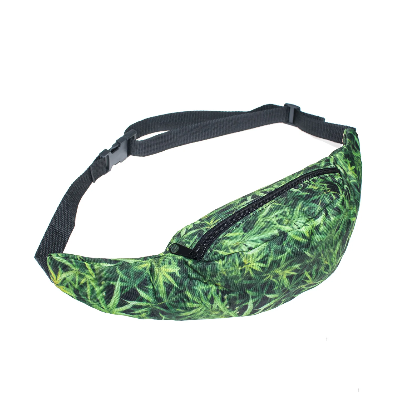 

Digital Printing Green Base Leaf Weed Wallet Chest Bag Shoulder Bag Cross Border Hot Selling