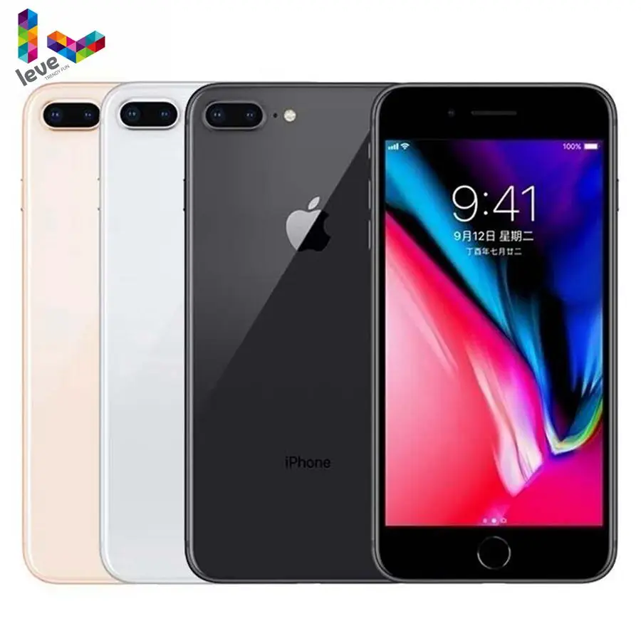 Оригинальный Apple iPhone 8 Plus 5,5 "Hexa Core iOS 3 Гб ram 64/256 ГБ rom 12MP отпечаток пальца 2691 мАч 4G LTE разблокированный мобильный телефон