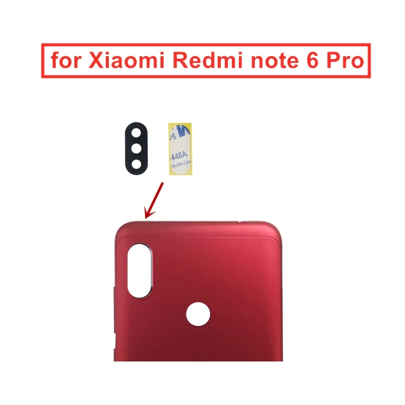 2 шт. для Xiaomi Redmi note 6 Pro камера Стекло Объектив задняя Замена запасные части с клеем