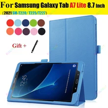Coque Ultra mince avec support et stylo, pour Samsung Galaxy Tab A7 Lite 8.7 pouces 2021 T220/T225/T227, tablette A 8.7