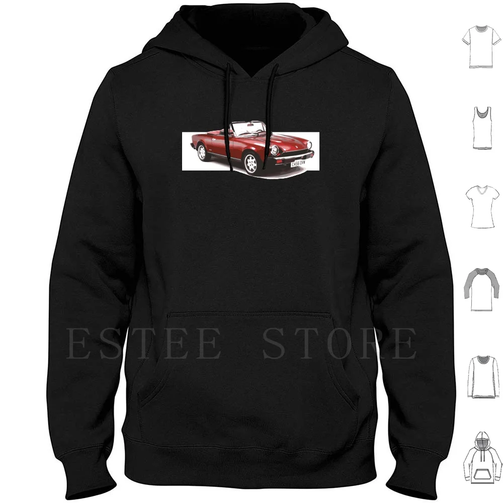 124 Spider Hoodies Manica Lunga 124 Spider 124 Fiat Spider Perché Italiano Italia Abarth Roadster Smart Vintage