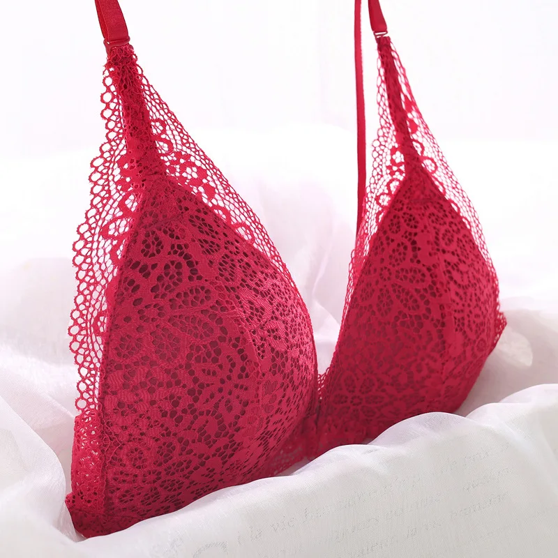 

Elegant Women Bra Lace Stitching 3/4 Cup Front Closure push up bra Breathable Cozy Bralette Sexy Lingerie bras for women B C