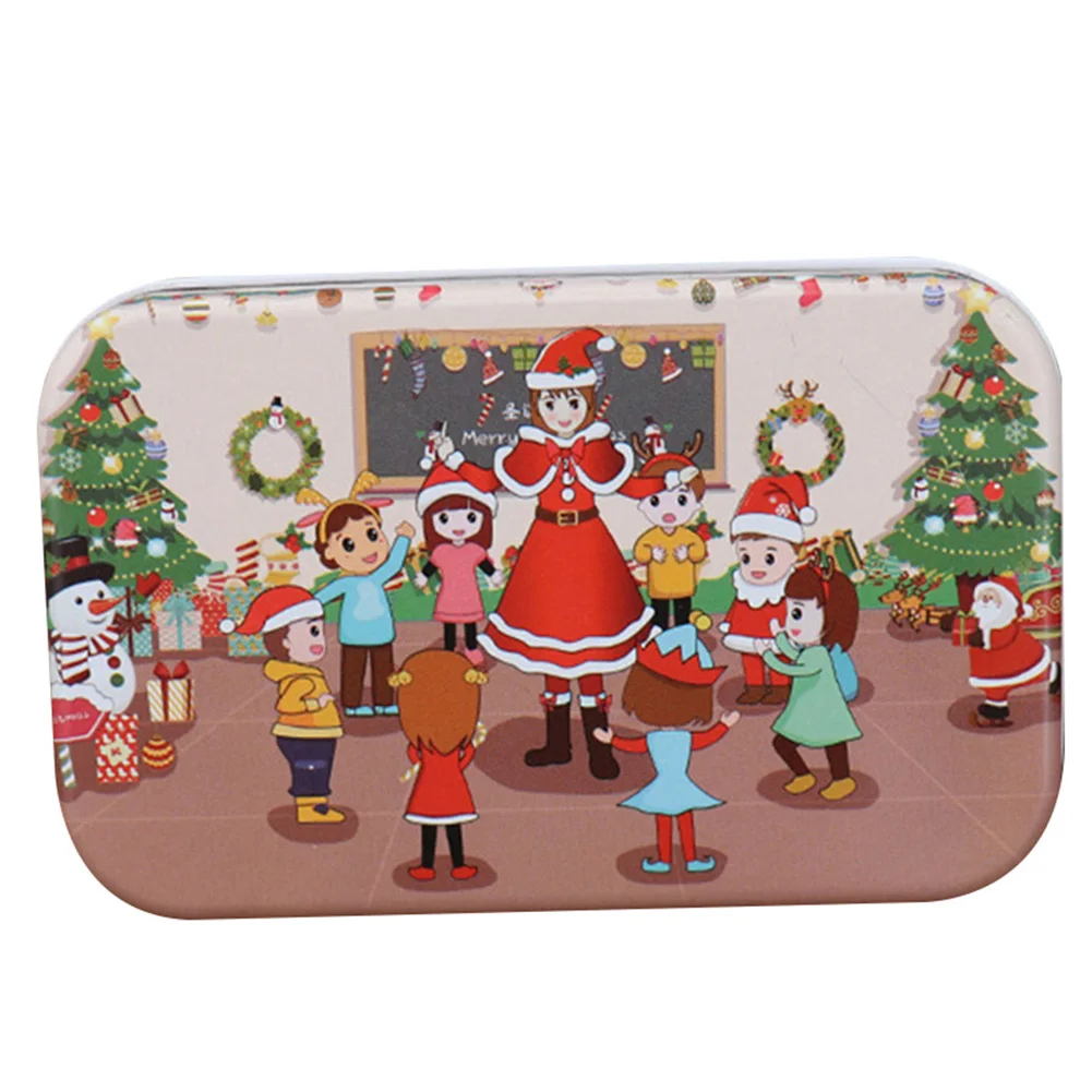 4 DIY Детские Мультяшные деревянные головоломки Санта-Клаус рождественские игрушки для детей AN88 - Цвет: 4