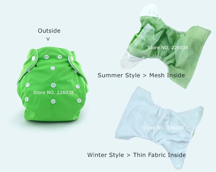 2 шт./партия детские подгузники многоразовые регулируемые 7 цветов моющиеся