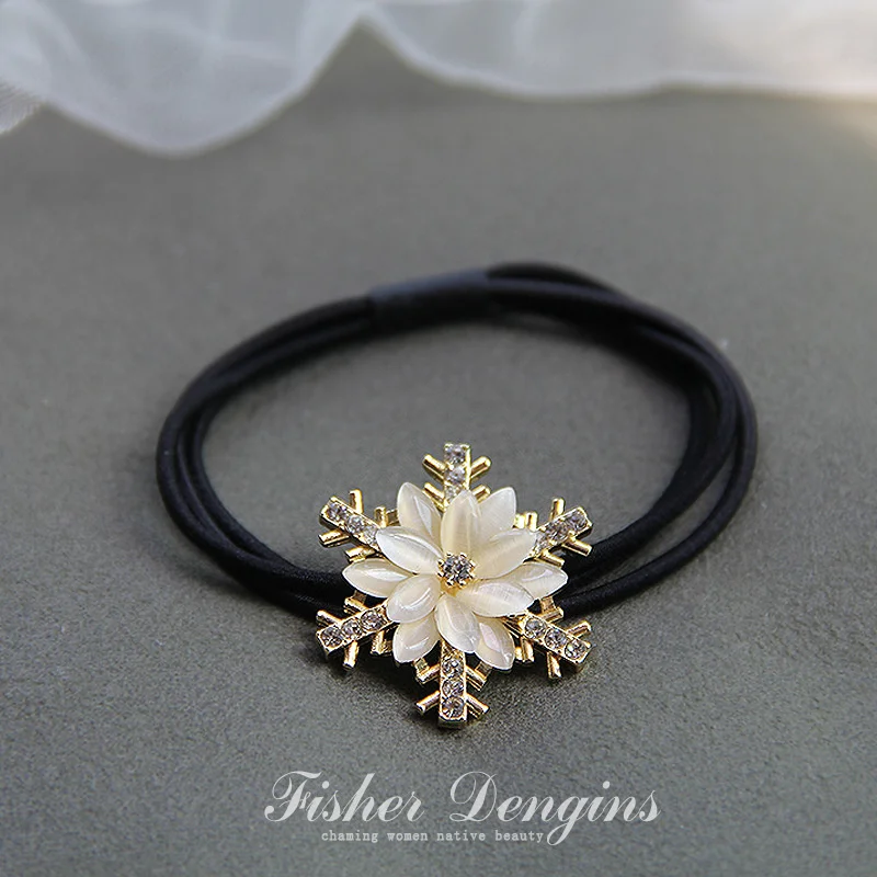 Elegantes Opal Metall Haar-scrunchies Für Damen Und Mädchen_voghion.com