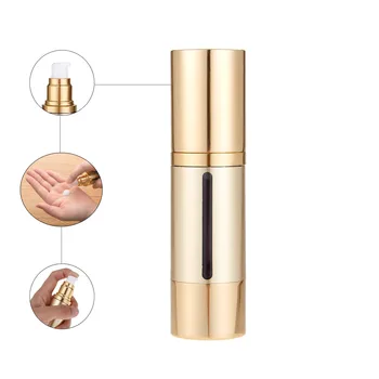 

1pc 30mL Empty Airless Pump Bottles Mini Portable Vacuum Cosmetic Lotion Treatment Travel Skincare Empty Portable Bottle Gold