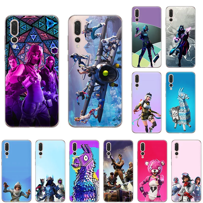 

Hot game fire FN battle royale SOFT Silicone Phone Case for huawei P40 P30 P20 lite P-SMart P10 P9 P8 Nova 6 4 5 monsters lama