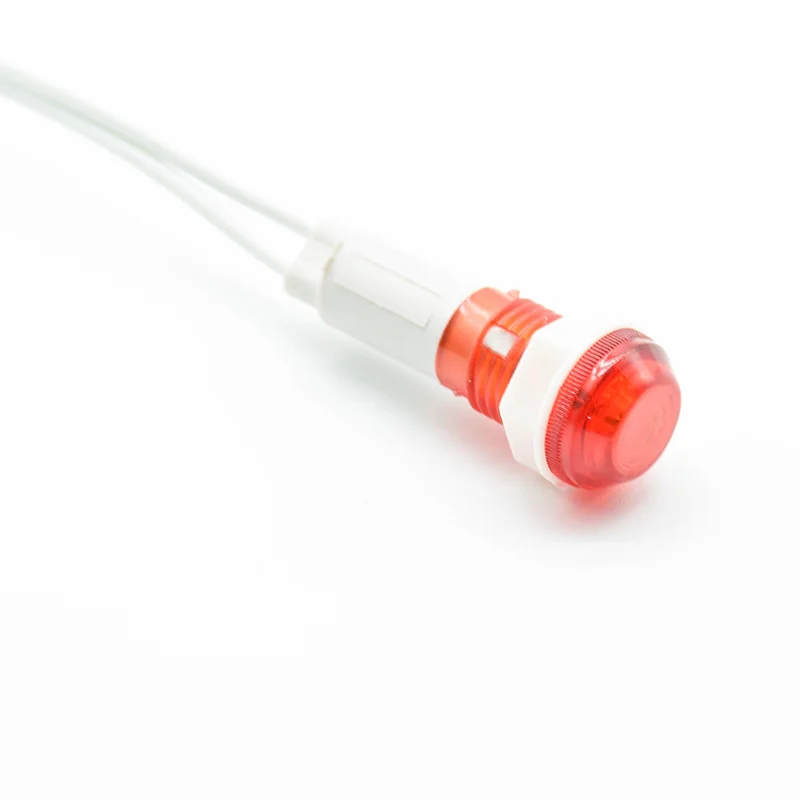 Signal Lamp 5Pcs Panel Mounting Neon Indicator Red Green Yellow Lights 380V 220V 12V/24V DC XD 10mm Pilot Guiding