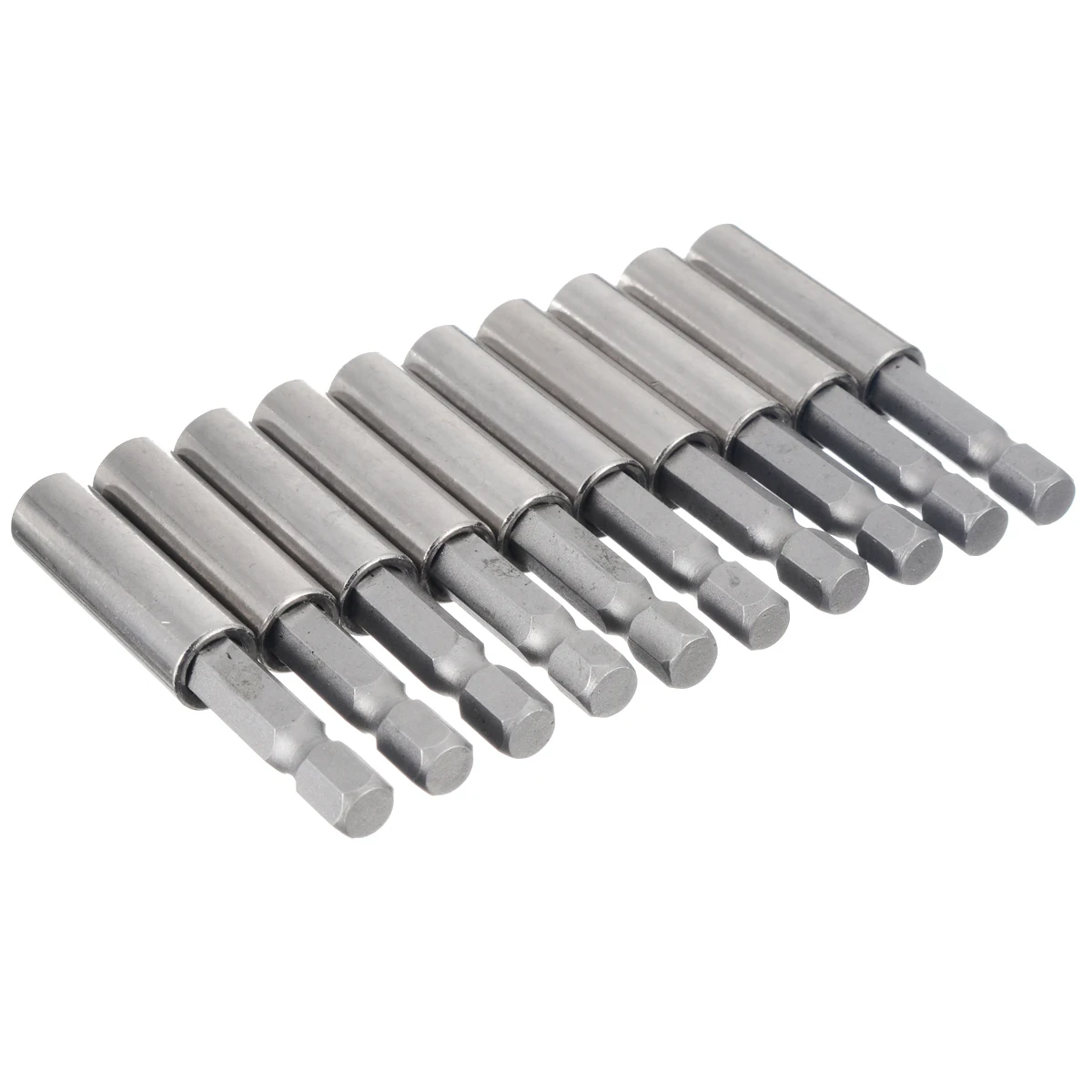 10pcs/set 60mm 1/4" Hex Shank Magnetic Drill Bit Holder Extension Extender Screwdriver Extend Socket Bar Rod