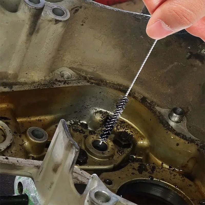 Carburetors Carbon Dirt Jet Remove Cleaner Nylon Brushes Cleaning Needles Tool Kit Auto Motorcycle ATV Moped Welder Carb
