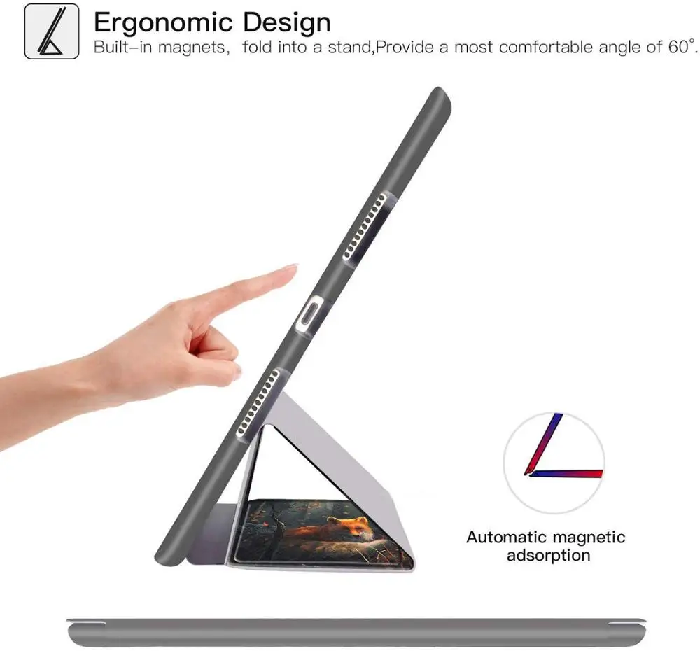 10.5" iPad Pro /iPad Air 3rd Gen Case Auto Wake/Sleep Smart Case Ultra Lightweight Standing Protective for iPad Tablet