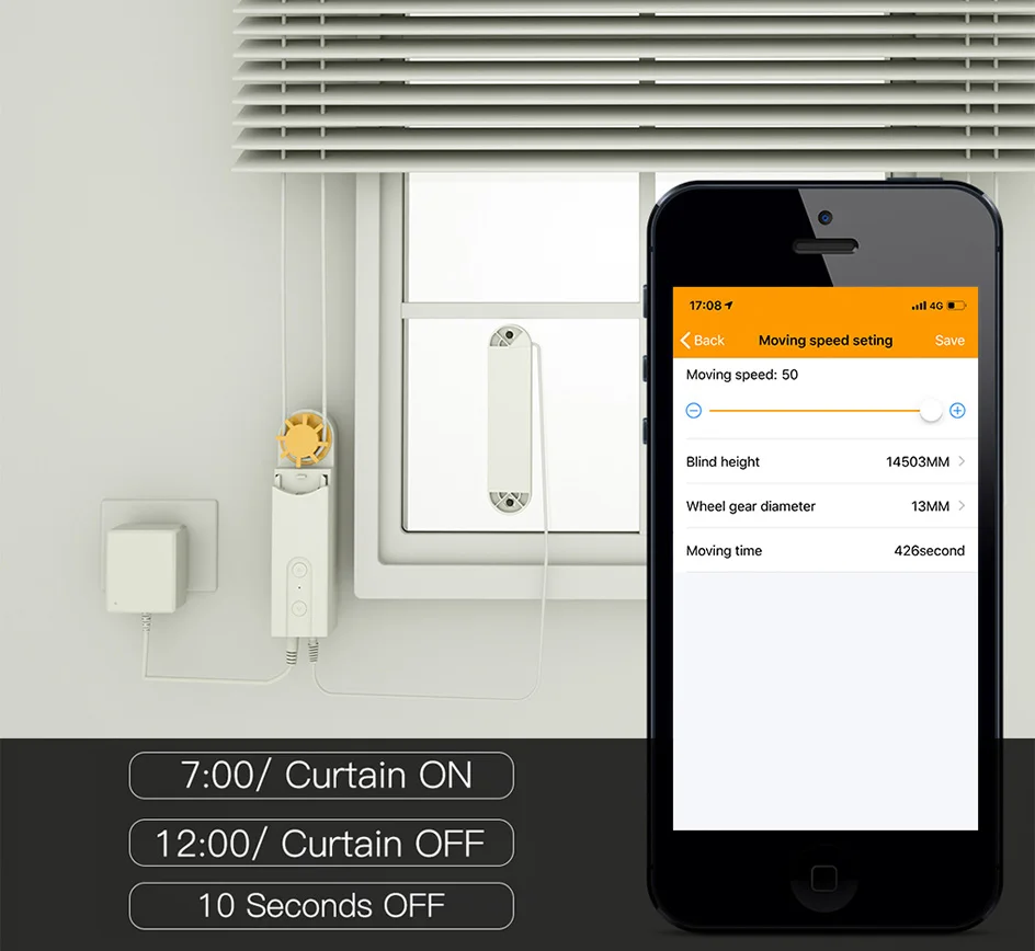 Solar Charger Li battery Roller Blind Curtain