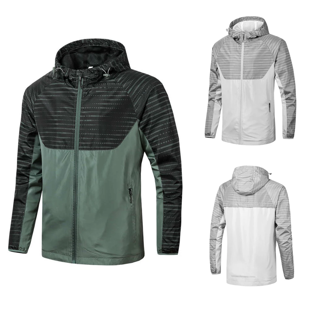 Male Jacket Fashion Spring Autumn Running Hooded Windbreaker Outdoor Sports Men Runs Jackets