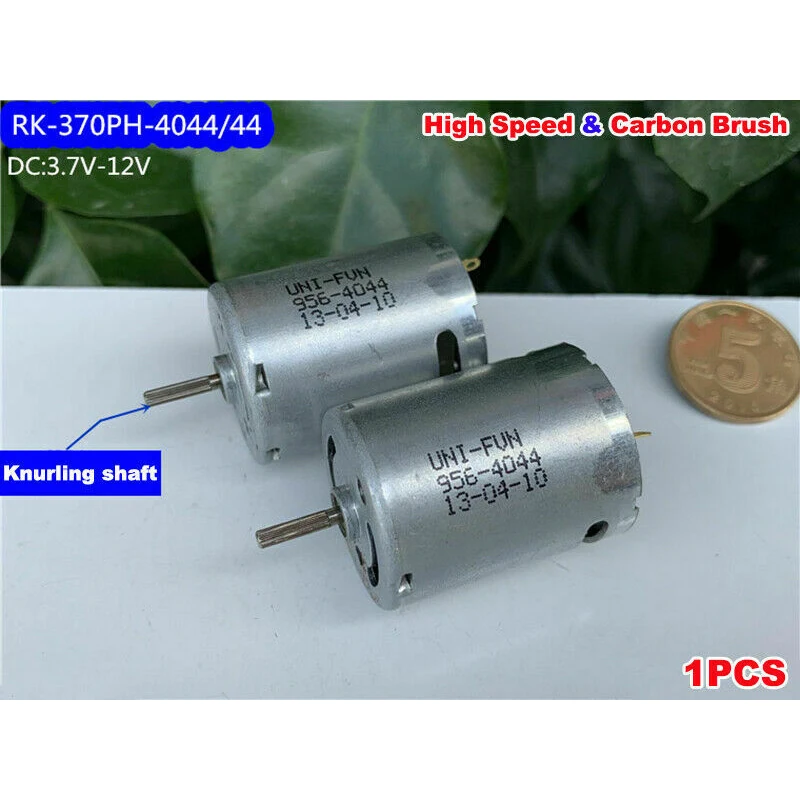 DC 3 7 V 5V 6V 9V 12V 36500 об/мин высокого Скорость высокое Мощность мини 370 мотор рифленый