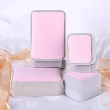 

Jewellery Box Ring Ear Stud Earrings Box Flannel Ornament Storage Pendant Box Gift Necklace Box necklace packaging CN(Origin)
