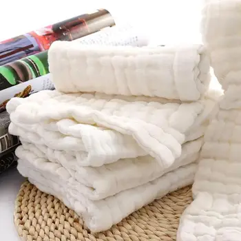 

5pcs 100% Cotton Reusable Nappy 6-layer Washable Baby Care Diapers Cloth Diaper Inserts Super Soft Baby Care Eco-friendly Diaper