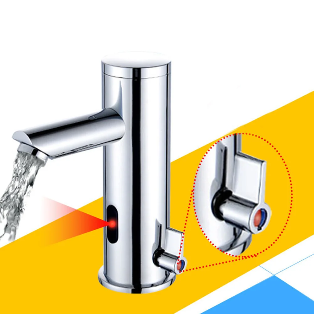 

Hot Cold Decorative Bathroom Easy Install Home Smooth Sink Faucet Durable Automatic Heat Resistant Accessories Kitchen Sensor